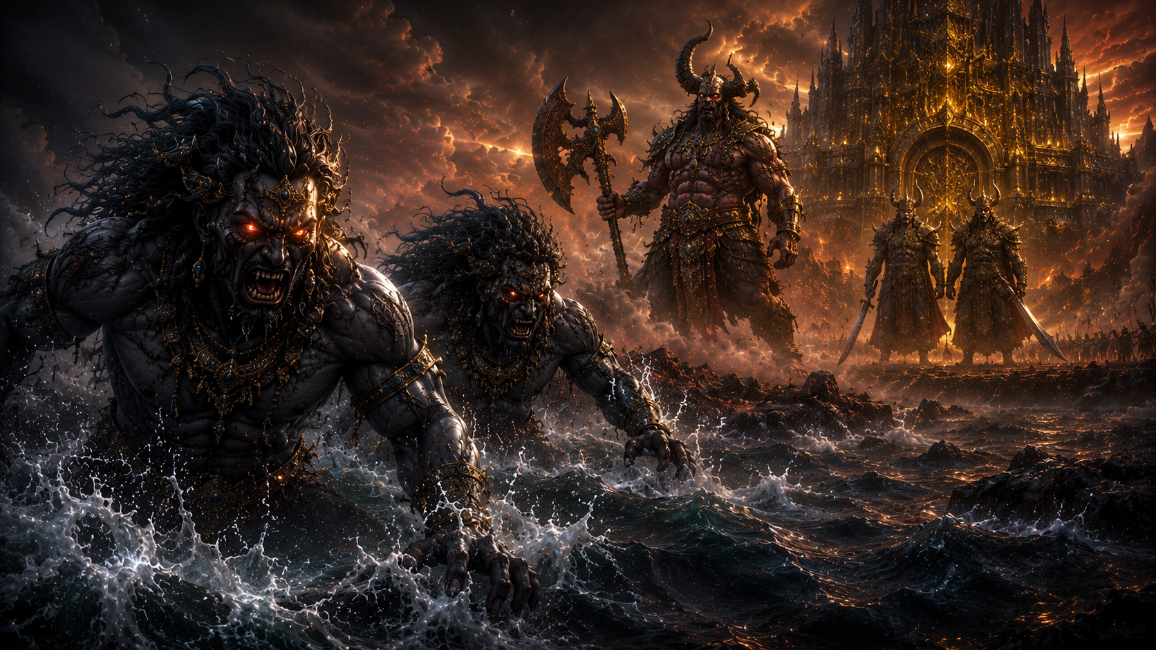 The three demonic adversaries across the Charitas